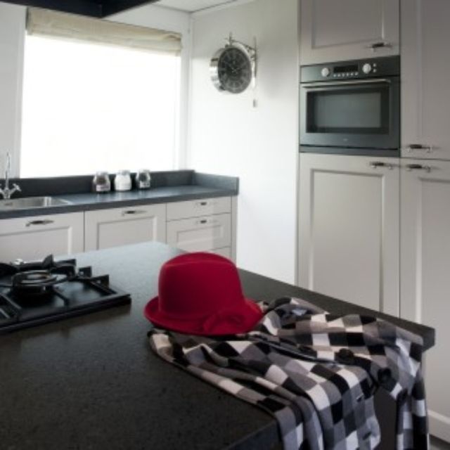 Robuuste keuken met textiel